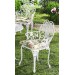 Кресло садовое "Белые розы" металл, 53х55х89 см